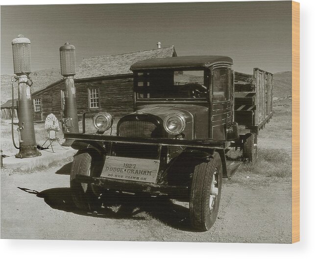 Truck Wood Print featuring the photograph Old Pickup Truck 1927 - Vintage Photo Art Print by Peter Potter