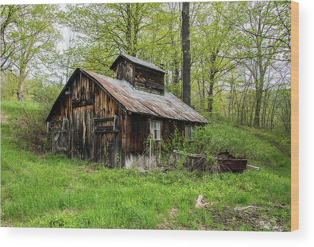 Maple Sugar Wood Print featuring the photograph Old Vermont Sap House by Gordon Ripley