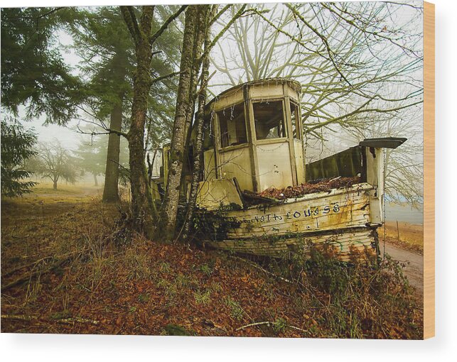 Wooden Boat Wood Print featuring the photograph One Mans Dream 2 by Dale Stillman