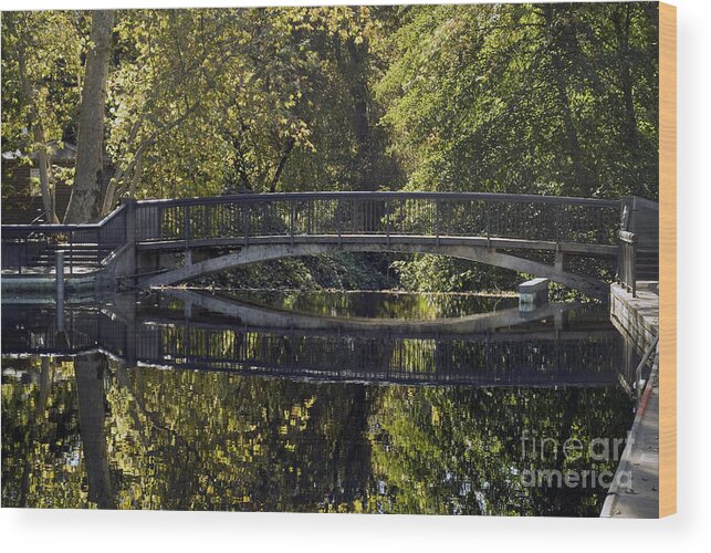 Water Wood Print featuring the photograph One mile bridge by Richard Verkuyl