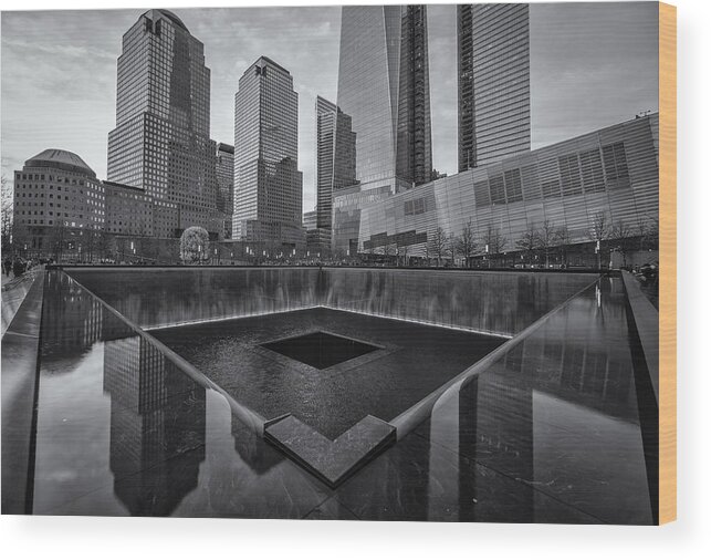 World Trade City Memorial Wood Print featuring the photograph One World Trade Center by David Dedman