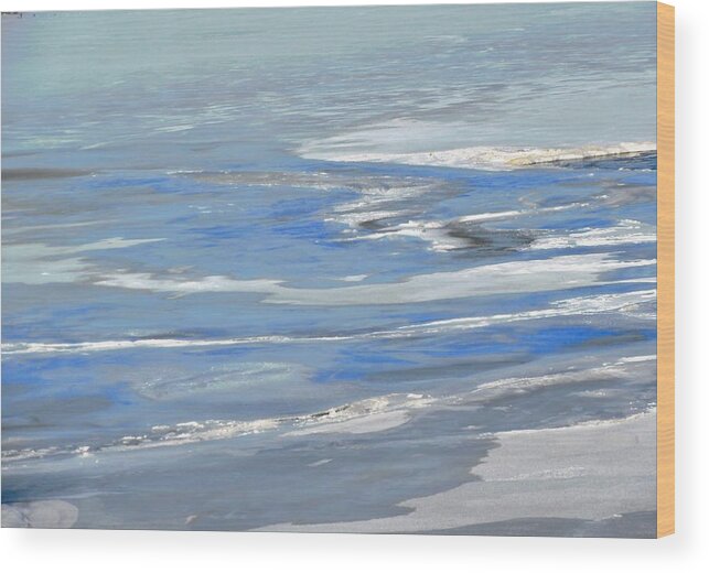 Ice Wood Print featuring the photograph Ottawa River Abstract by Stephanie Moore