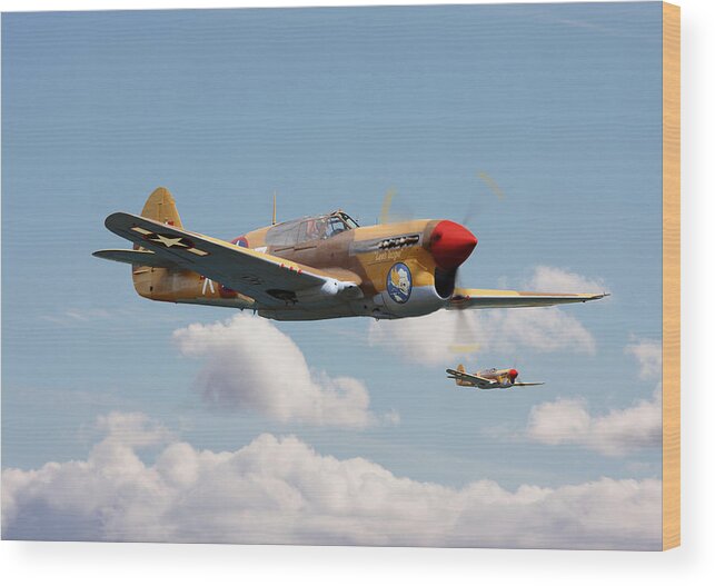 Aircraft Wood Print featuring the photograph P40 Warhawk by Pat Speirs