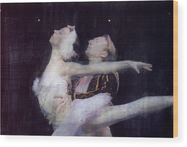 Ballet Wood Print featuring the mixed media Pas de Deux by Bob Senesac