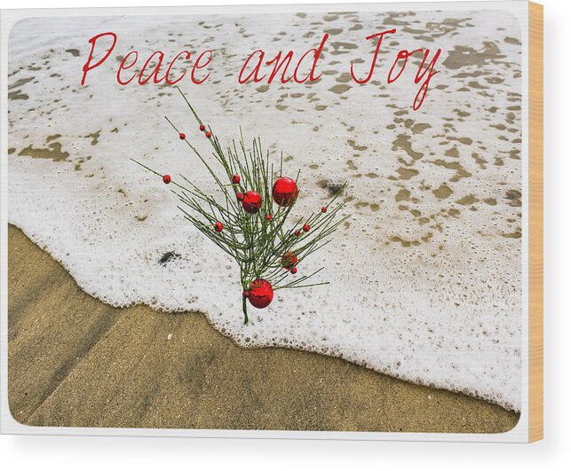 Ornaments Wood Print featuring the photograph Peace and Joy by Alison Frank