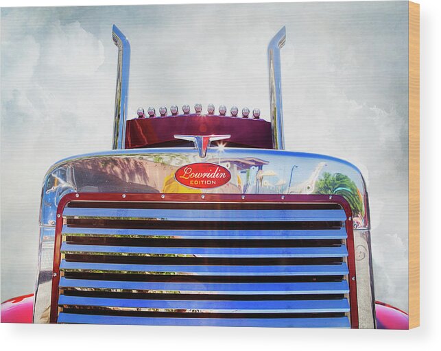 Working Truck Wood Print featuring the photograph Peterbilt Lowridin Edition by Theresa Tahara