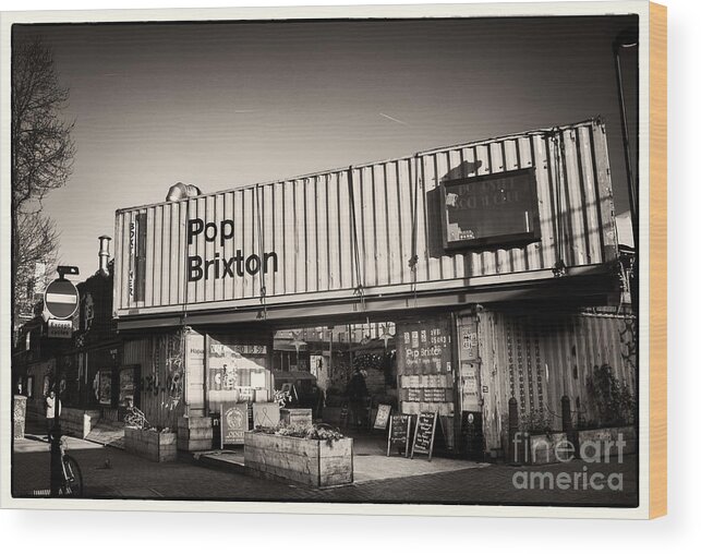 Brixton Wood Print featuring the photograph Pop Brixton - spiral staircase - industrial style by Lenny Carter
