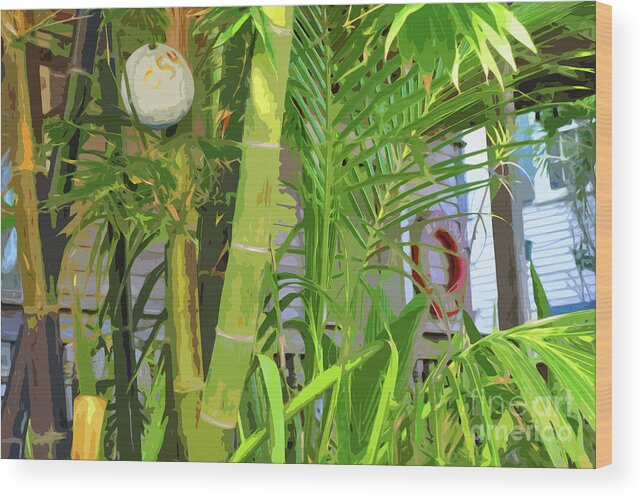 Key West Wood Print featuring the photograph Porch Palm by Jost Houk