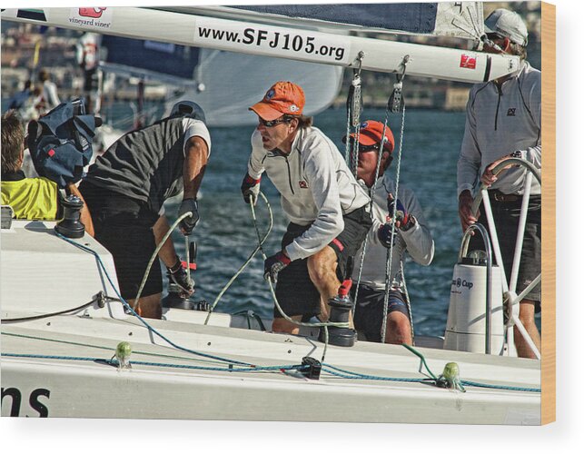 J/105 Wood Print featuring the photograph Professional Sailor by Ed Broberg