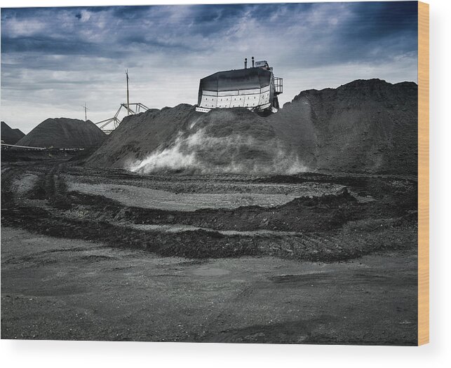 Pushing Wood Print featuring the photograph Pushing Coal by M G Whittingham