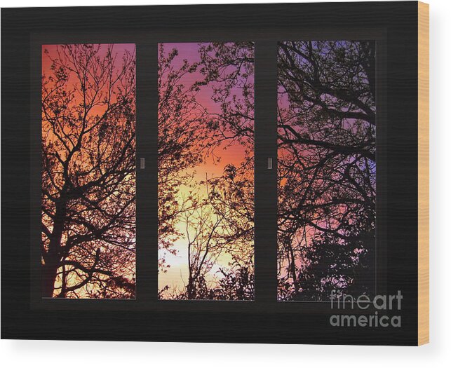 Photography Wood Print featuring the photograph Rainbow Sunset Through Your Window by Kaye Menner