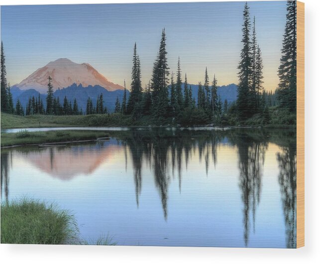 Mt Rainier Wood Print featuring the photograph Rainier from Tipsoo by Peter Mooyman