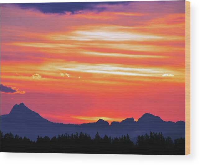 Sunrise Wood Print featuring the photograph Red Sunrise by Brian O'Kelly