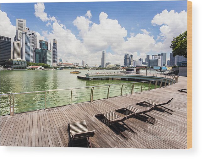 Cloud - Sky Wood Print featuring the photograph Relax Singapore by Didier Marti
