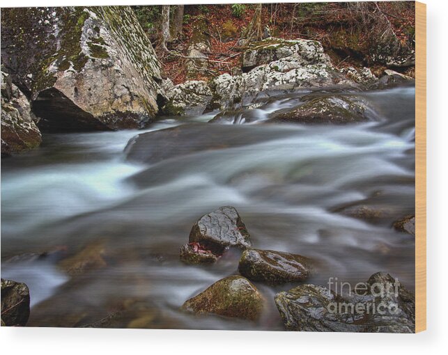 Smoky Wood Print featuring the photograph River Magic by Douglas Stucky