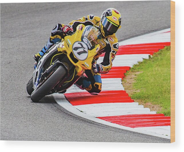 Bsb Wood Print featuring the photograph Road Racer - Number 71 by Ed James