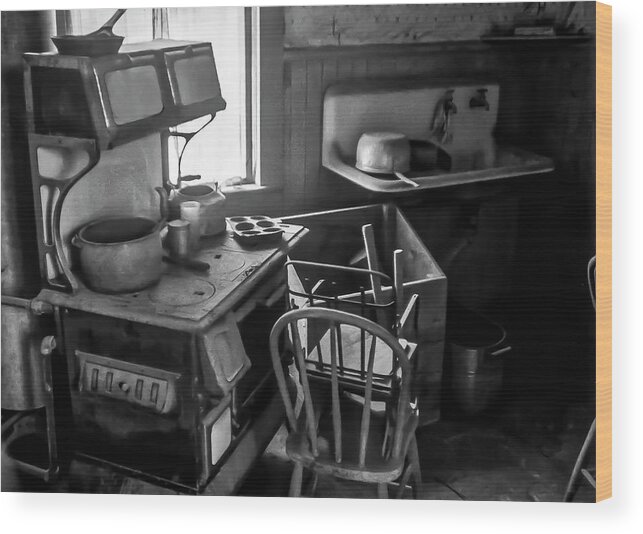 Bodie State Historic Park Wood Print featuring the photograph Rusting Pots and Pans, Bodie Ghost Town by Gene Parks