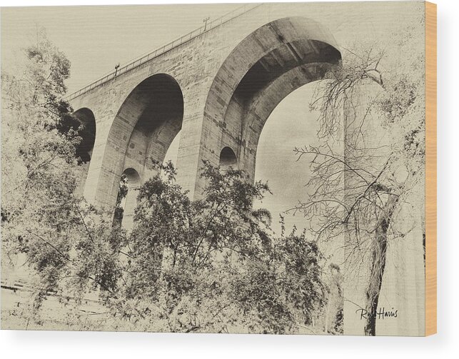 Cabrillo Bridge Wood Print featuring the photograph San Diego Historical Cabrillo Bridge by Russ Harris