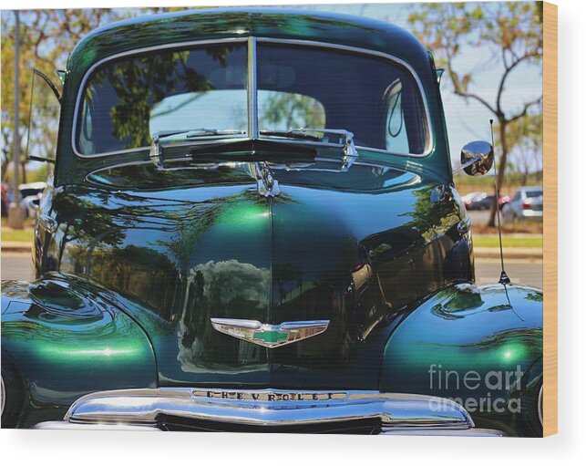 1948 Chevrolet Fleetline Wood Print featuring the photograph Scenic 1948 Chevrolet by Craig Wood