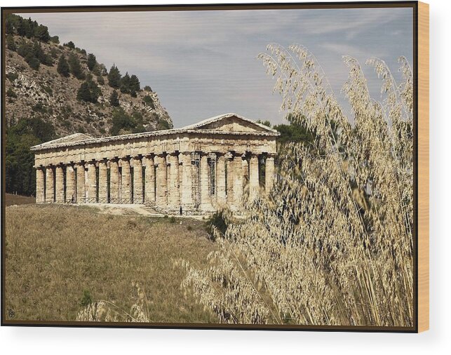 Temple Wood Print featuring the photograph Segesta by John Meader