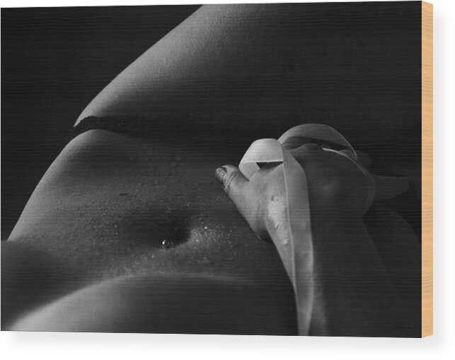 Nude Wood Print featuring the photograph Sensuality by Vitaly Vachrushev