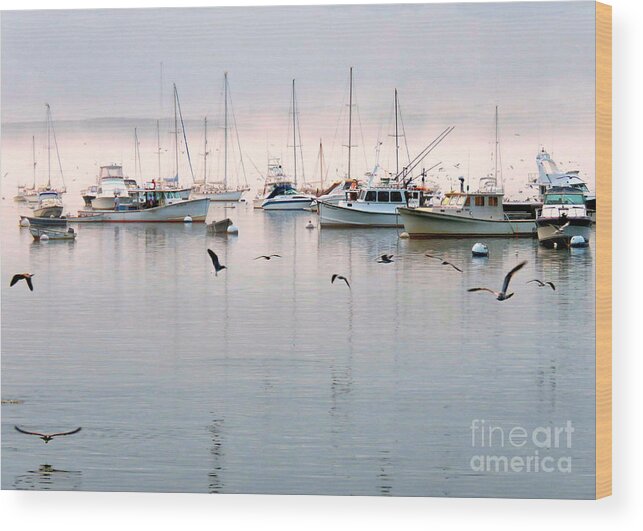 Fog Wood Print featuring the photograph September Fog by Janice Drew