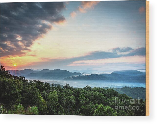 September Wood Print featuring the photograph September Sunrise by Douglas Stucky