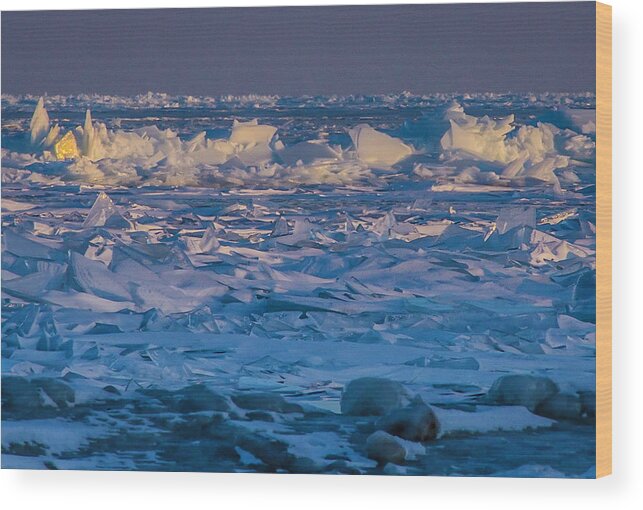Ice Jam Wood Print featuring the photograph Shards of Ice by John Roach