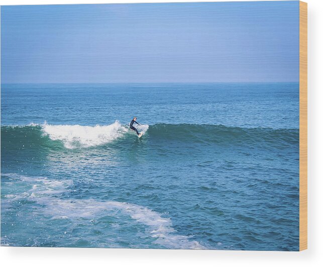 Surfer Wood Print featuring the photograph Shredder by Alison Frank