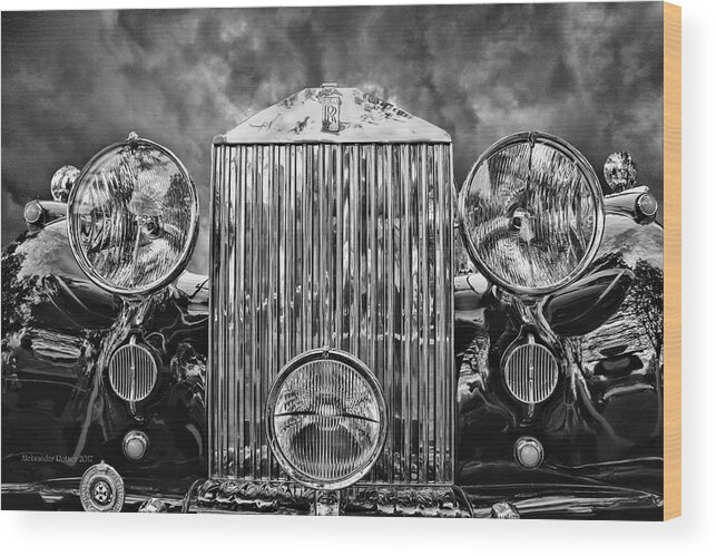 Rolls Royce Wood Print featuring the photograph Silver Rolls Royce by Aleksander Rotner