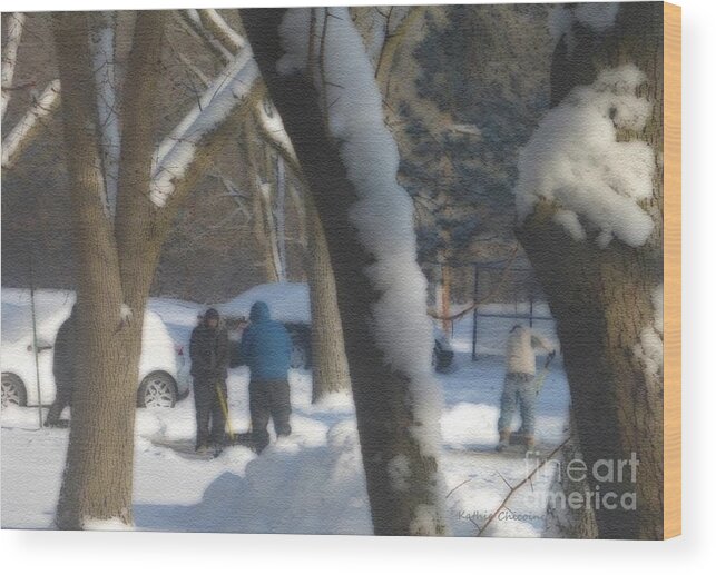 Photography Wood Print featuring the photograph Snow Days by Kathie Chicoine