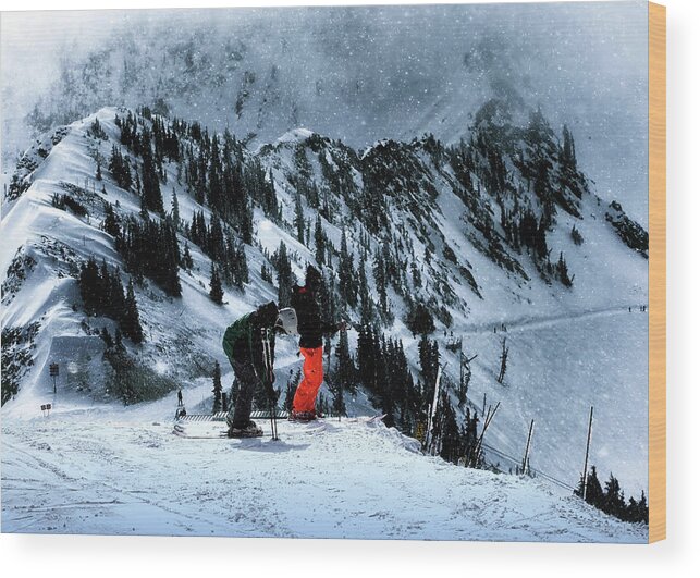 Skiing Wood Print featuring the photograph Snowbird by Jim Hill