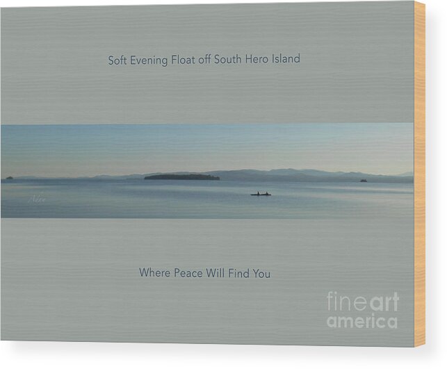 South Hero Wood Print featuring the photograph Soft Evening Float Off South Hero Island Horizon Line Poster by Felipe Adan Lerma