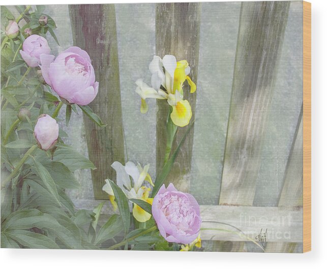 Soft Summer Flowers Wood Print featuring the digital art Soft Summer Flowers by Victoria Harrington