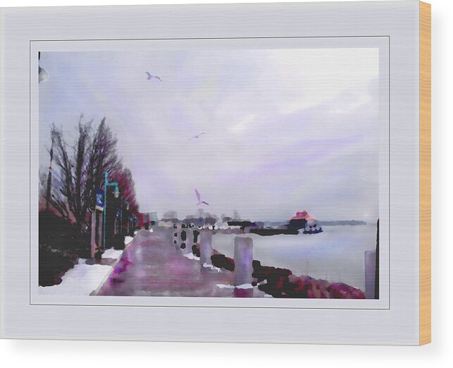 Winter Seashore Wood Print featuring the photograph Soft Winter Day by Felipe Adan Lerma