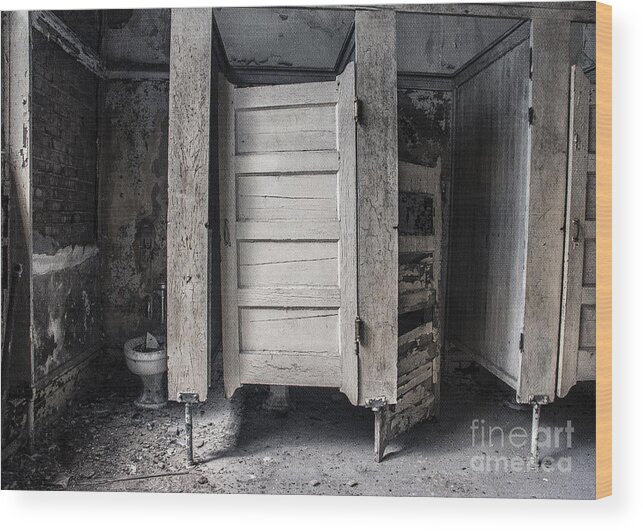 Stall Wood Print featuring the mixed media Stalled II by Terry Rowe