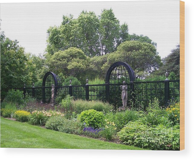  Wood Print featuring the photograph Statues in a Garden by Laurie Eve Loftin