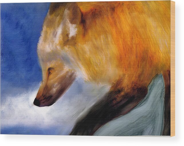 Wildlife Wood Print featuring the painting Stepping Lightly by FeatherStone Studio Julie A Miller