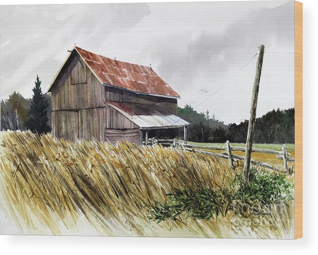 Barn Wood Print featuring the painting Still Standing by William Band