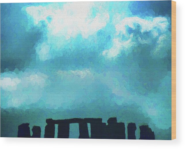  Stonehenge Wood Print featuring the photograph Stonehenge Silhouette by Dennis Cox