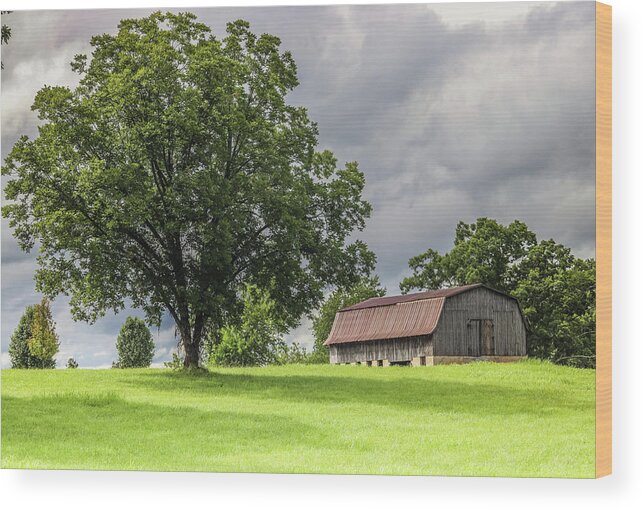 Barn Wood Print featuring the photograph Storm clouds by Dana Foreman