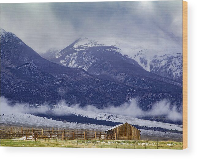 Barn Wood Print featuring the photograph Storm rolling in by Jennifer Myers