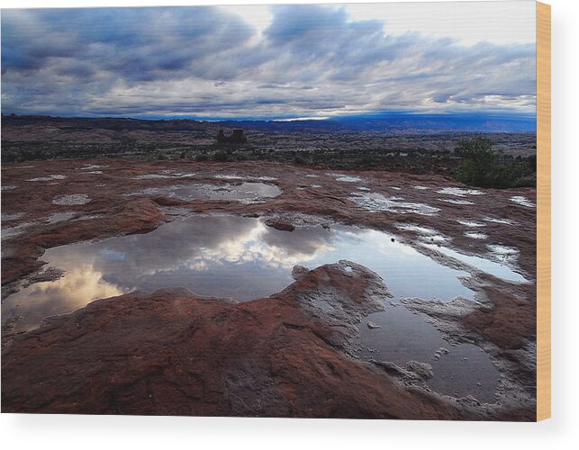 Reflection Wood Print featuring the photograph Stormy Sunrise by Harry Spitz