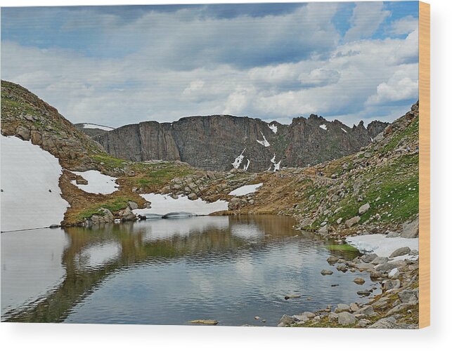 Summer Wood Print featuring the photograph Summit Lake in Summer by Robert Meyers-Lussier
