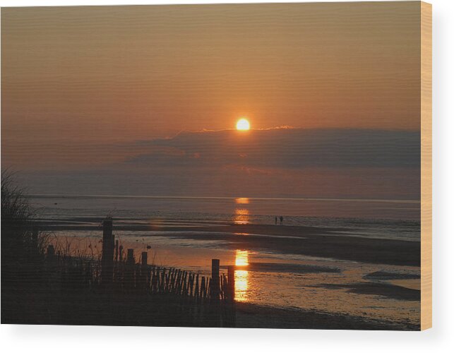 Sunset Wood Print featuring the photograph Sunset on Cape Cod by Alana Ranney