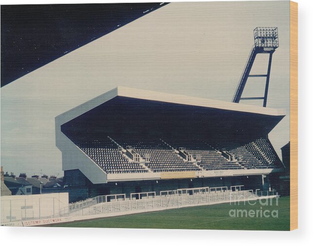  Wood Print featuring the photograph Swansea - Vetch Field - East Terrace 2 - 1970s by Legendary Football Grounds