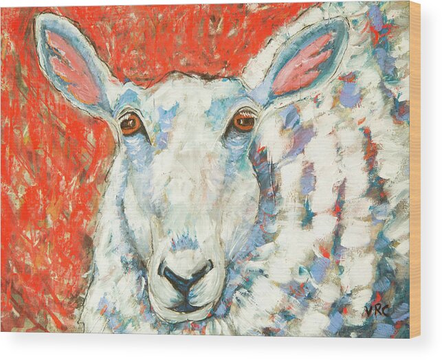 Sheep Wood Print featuring the photograph Sweet Sheep by Natalie Rotman Cote