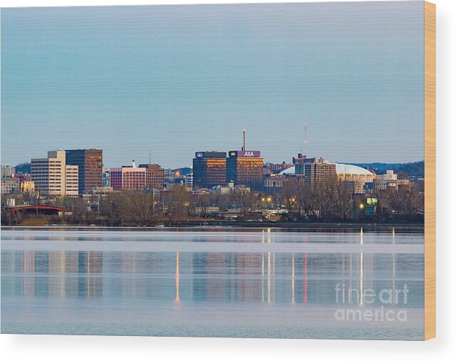 Skylines Wood Print featuring the photograph Syracuse Skyline by Rod Best