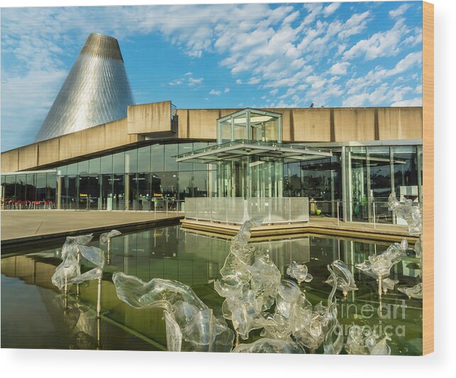 Tacoma Wood Print featuring the photograph Tacoma's Museum of glass by Sal Ahmed