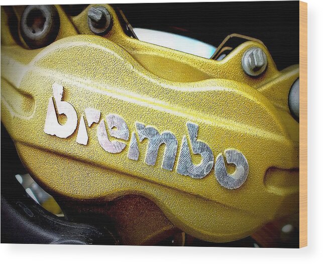 Brembo Wood Print featuring the photograph Take A Brake by Guy Pettingell